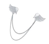 Broche de ala único y elegante para trajes y atuendos de negocios diarios, resistente clip de cuello de ala de ángel, talla única, como se describe