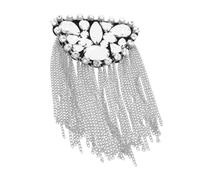 Broche de Aleación Borla y Brillo, Accesorio Creativo para Ropa | Plata, Acrílico y Aleación, Estilo Distintivo Acabado que No se Decolora, Joya para Señoras