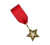 Broche de aleación con diseño de estrella brillante de alto rango, excelente para reuniones temáticas de las fuerzas armadas, regalo de oficial ruso, talla única, como se describe