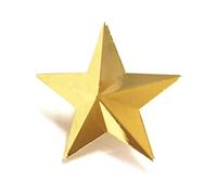 Broche de aleación con forma de estrella, pin de solapa para camisa, pin de 5 puntos, insignia dorada en forma de estrella, insignias para ropa, bufanda, decoración