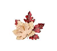 Broche de aleación de arce con temática cultural, hecho a mano, accesorio decorativo para ropa, regalo japonés, vintage, aleación hecha a mano, solapa de arce rojo, One Size, como se describe