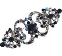 Broche de aleación de cristales elegantes con flores y cristales elegantes accesorios de moda nupcial para eventos especiales y regalos que dan el broche de novia vintage, talla única, como se