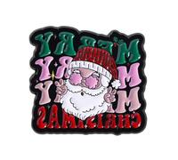 Broche de aleación de dibujos animados de Papá Noel OK para solapa para mochila, abrigo, accesorio de fiesta de Navidad, accesorios de joyería festiva, talla única, como se describe