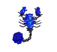 Broche de aleación de escorpiones misteriosos y rosas, hecho a mano, técnicas de aceite de goteo, collar gótico, joyería de regalo de rosa mística, joyería de moda, talla única, como se describe