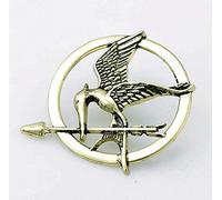Broche de aleación de Moda con Pin de ruiseñor de Oro Retro y Bronce Antiguo de The Hunger Games para Hombres y Mujeres