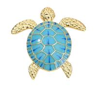 Broche de aleación de tortuga de diseño cómodo para pieles sensibles, uso diario, evento formal, aniversario, regalo, talla única, como se describe
