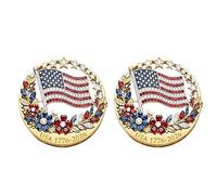 Broche de aleación de Zn para conmemoración del 4 de julio de 250 años, insignia conmemorativa de recuerdo para hombres y mujeres, pin de solapa con la bandera de Estados Unidos, One Size, como se