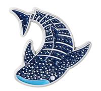 Broche de aleación esmaltada con diseño de criatura marina azul, diseño de delfín, mantas, rayo, tiburón, joyería, amantes de los marinos, brillante criatura submarina, One Size, Como se describe