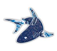 Broche de aleación esmaltada con diseño de criatura marina azul, diseño de delfín, mantas, rayos, tiburón, joyería, amantes de los marinos, insignia de animales marinos brillantes, talla única, como