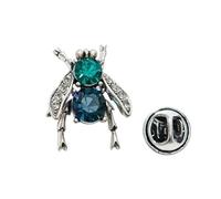 Broche de aleación esmaltada con forma de abejas de moda con diamantes de imitación, accesorio para eventos formales y uso diario, talla única, como se describe