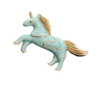 Broche de aleación minimalista de un solo cuerno con diseño de caballo dulce y soñador, accesorio multiusos suave, accesorio de regalo, broche de macaron japonés de aleación, talla única, como se