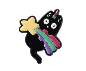Broche de aleación resistente con diseño de gatos negros con cuerno, para mujeres y adolescentes, joyería de moda, gatos creativos, talla única, como se describe