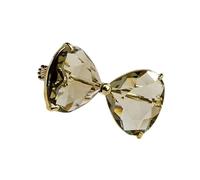 Broche de aleación resistente con lazo y cristales, broche seguro para pieles sensibles y uso diario, accesorios de broche de boda, talla única, como se describe