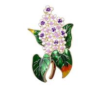 Broche de aleación resistente y flor de hortensia esmaltada que exhibe superficies lisas y resistencia a la decoloración para mayor durabilidad Elegante pin floral