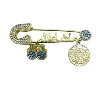 Broche de aleación único con forma de letra con influencia turca, accesorio de joyería cultural, broche para diario, joyería elegante para pecho