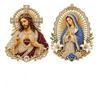 Broche de alfiler de solapa del Sagrado Corazón de Jesús Virgen María, regalo religioso inspirador católico for hombres y mujeres, decoración del altar del hogar del bautismo(Style Style B)