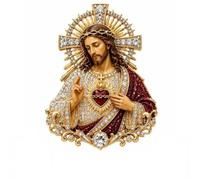Broche de alfiler de solapa del Sagrado Corazón de Jesús Virgen María, regalo religioso inspirador católico for hombres y mujeres, decoración del altar del hogar del bautismo(Style B)
