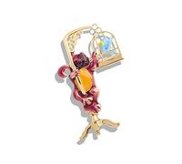 Broche de alfileres para faldas, suéteres, bufandas, solapas, sombreros, broche de gato esmaltado, broche de ramillete para traje, ancho 39 mm x alto 60 mm