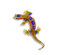 Broche de alfileres para faldas, suéteres, bufandas, solapas, sombreros, broche vintage, broche de aleación Zard Gecko, ancho 43 mm x alto 98 mm