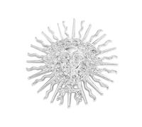 Broche de alivio de divinidad en oro y plata, aleación Zn, decoración de pecho para mujer, accesorios de moda, broche de alivio de divinidad, A, como se describe