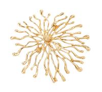 Broche de alivio de divinidad en oro y plata, aleación Zn, decoración de pecho para mujer, accesorios de moda, joyería de pecho, D, como se describe