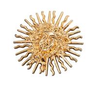 Broche de alivio de divinidad en oro y plata, aleación Zn, decoración de pecho para mujer, accesorios de moda, broche de alivio de divinidad, C, como se describe