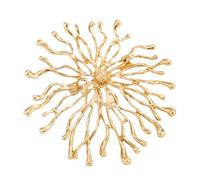 Broche de alivio de divinidad en oro y plata, aleación Zn, decoración de pecho para mujer, accesorios de moda, pin de pecho de moda, D, como se describe