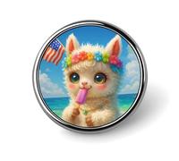 Broche de alpaca arcoíris comiendo paleta, botones para mujer, para vestidos, blusas, tops escotados, decoración de tela