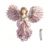 Broche de ángel perla hecho a mano, elegante alfiler de joyas de ala de ángel con perlas para mujeres, abraza un toque de elegancia divina, regalo espiritual de recuerdo para ropa diari Brooch-B 2PCS
