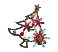 Broche De Árbol Brillante Joyería Aleación Diamantes Imitación Brillantes Cierre Seguro Accesorio Fiesta Broche Diamantes Imitación Aleación Festivo