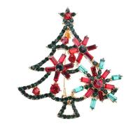 Broche de árbol de Navidad, joyería de aleación, elegante accesorio de fiesta, broche con cierre seguro, regalo para mujeres, elegante pin de solapa, accesorio de Navidad para mujer