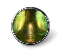 Broche de árbol místico Dor con botones para mujer, vestido, blusa, escote bajo, decoración de tela