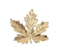 Broche de arce adornado con diamantes de imitación brillantes, joyería antigua, con acabado de metal envejecido, accesorio de insignia, broche retro inspirado en la naturaleza, One Size, Como se