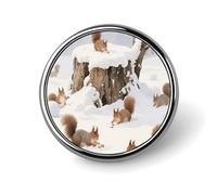 Broche de ardilla personalizado de 1 pulgada, insignia vintage para bolsos, sombreros, chaquetas, mochilas, trajes, camisas, decoración de ropa, colección de joyas, regalos para mujeres y hombres (re