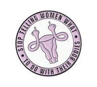 Broche de arte reproductivo femenino contemporáneo de aleación brillante, accesorio de insignia de útero de moda para ocasiones especiales, joyería de empoderamiento para mujeres, One Size, como se