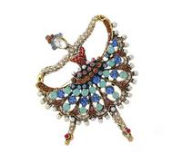 Broche de bailarina de ballet hecho a mano, joyería de baile para mujer, accesorio de aleación ligera, accesorio de moda, broche de ballet, talla única, como se describe