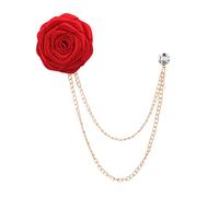 Broche de boda para novios, hecho a mano, diseño de rosas, broche de solapa, cadena de insignia, accesorios para traje de hombre, as described, Tela y aleación, No es una piedra preciosa