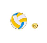 Broche de bola de dibujos animados, broche de solapa de baloncesto, fútbol, voleibol, tenis, insignia, bolas, insignia, accesorio esmaltado, pin deportivo, 1pc