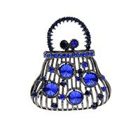 Broche de Bolso con Diamantes de imitación, Pin de Moda Vintage, joyería de Cristal para Mujer
