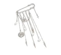 Broche de borlas de metal con borlas, construcción ligera, borlas para mayor durabilidad y refuerzo de encanto para ropa, talla única, como se describe