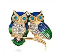 Broche de Búho, Broche de Aleación de Diamantes de Imitación de Búho de Moda Broche de Búho Delicado Broches Elegantes Vintage para Mujeres Niñas Regalo de Cumpleaños Suministro de Fiesta de Boda