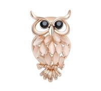 Broche de búho de cristal - Elegante broche de solapa de búho con detalle de diamantes de imitación - Broche de animal para bufanda o blazer, Metal