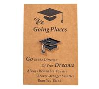 Broche de búho para mujer, para graduación, doctorado, sombrero, insignia, estilo universitario, temporada de regreso a clases, pin de corazón (negro, talla única), Metal, No es una piedra preciosa