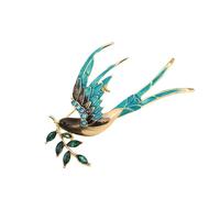 Broche de búho vintage elegante joyería de aleación con cristales piedras de raza para mujeres hombres regalo para accesorios de moda vintage búho, talla única, como se describe