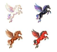 Broche de caballo animal del zodiaco chino que simboliza las buenas fortunas y la suerte, accesorio ligero, broche portátil, One Size, como se describe