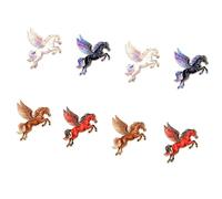 Broche de caballo animal del zodiaco chino que simboliza las buenas fortunas y la suerte, accesorio ligero, broche portátil, One Size, como se describe