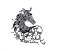 Broche de caballo antiguo para mujeres y hombres, broche de animal, chapado en oro, broche vintage de pony, broches de solapa retro año de nacimiento, accesorios de vestir, cumpleaños, aniversario