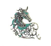 Broche de caballo antiguo para mujeres y hombres, broche de animal, chapado en oro, broche vintage de pony, broches de solapa retro año de nacimiento, accesorios de vestir, cumpleaños, aniversario