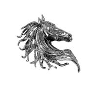 Broche de caballo de aleación de tres colores, elige joyería versátil para adolescentes y adultos, uso formal casual, broche de aleación de caballo, talla única, como se describe