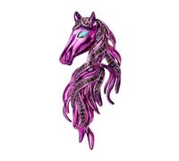 Broche de caballo de aleación de tres colores, elige joyería versátil para adolescentes y adultos, uso formal casual, elegante accesorio de broche, One Size, como se describe